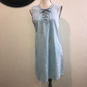 Sleeveless denim dress
